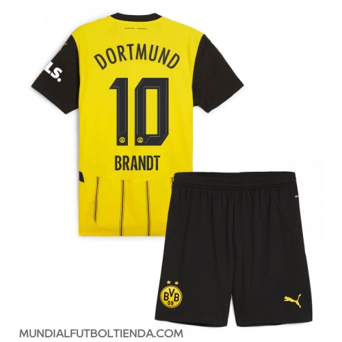 Camiseta Borussia Dortmund Julian Brandt #10 Primera Equipación Replica 2024-25 para niños mangas cortas (+ Pantalones cortos)